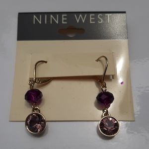 Nine West Purple Gem Earrings